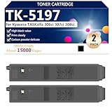 TK-5197 Cartuccia Toner Compatibile per Kyocera TASKalfa 306ci 307ci 308ci Stampanti, alta Capacità 15000 Pagine, Stampa ad alta Definizione,Black-2 pack