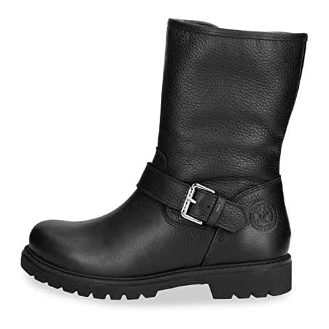 Panama Jack Women's Singapore Motorcycle Boot in Black Cover