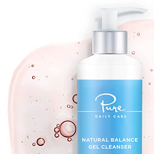Pure Daily Care Natural Balance Gel Cleanser (8 Oz) - Gentle Refreshing Clinical-Grade Clean Beauty Daily Cleanser #TOP5