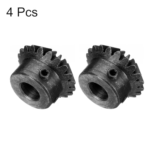 QUARKZMAN 4Stk Kegelrad 1.5 Modul 1:1 Untersetzung 20t 10mm Loch Durchm Kegelritzel Zahnrad Messing 90 Grad Lenkgetriebe für Hardware Mechanische Drehung