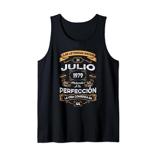 Mujer Leyendas Julio 1979 Hombre Mujer 44 Años Cumpleaños Camiseta sin Mangas