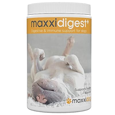 maxxipaws maxxidigest+ Probiotics, Prebiotics and Digestive Enzymes - Digestive and Immune Support Supplement for Dogs – Powder 375 g