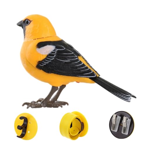 Hperu Robot Bird, Canto eléctrico y Canto de pájaro, Juguete Activado por Movimiento y Sonido, simulación con Pilas, Lindo Juguete Interactivo para niños, Estilo 1