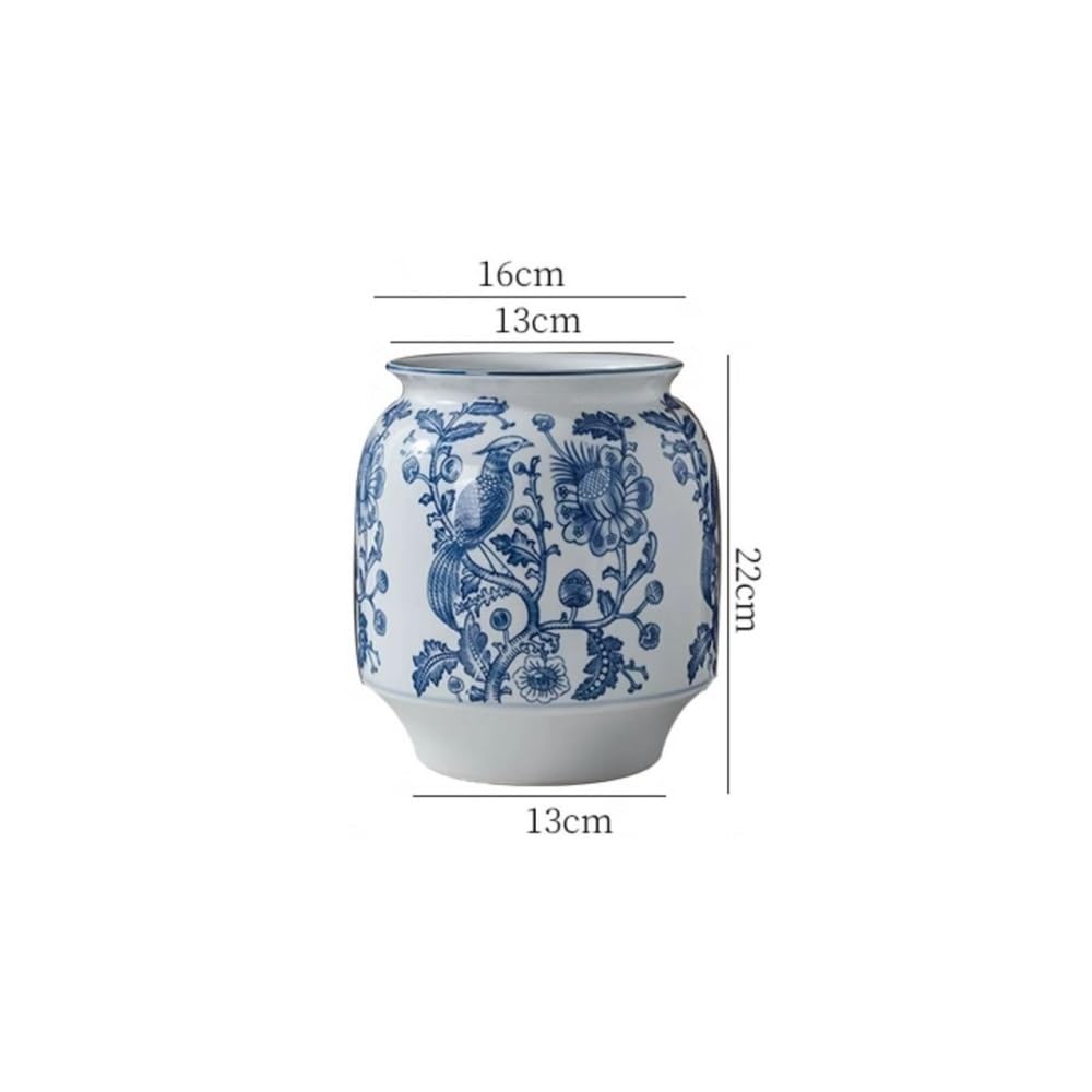 Sadzarka Doniczka ceramiczna wysokotemperaturowa z niebiesko-białej porcelany