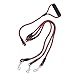COCOPET Heavy Duty 3 Way Dog Coupler Braid Leash No-Tangle Nylon Pet Leash for Walking Three Dogs … (Red)