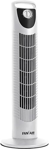 Fanfair Ventilador de torre oscilante de 30 pulgadas con 3 ajustes de velocidad y sistema operativo silencioso, ahorro de espacio y diseño delgado,