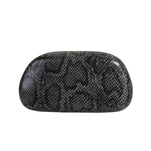 Image of Women Woven PU Leather Clutch Box Metal Handle Evening Bag Trendy Leather Handbag Weave Shoulder Purse for Causal