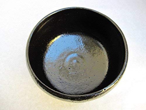 Amazon | 茶道具 茶事 楽焼 黒楽茶碗 秋草庵窯 水野健一郎作 | ノー