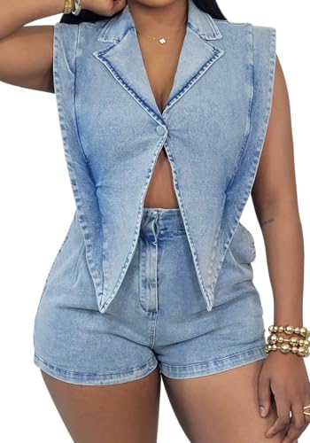 Overol de mezclilla para mujer ideal para noches de club y fiestas de moda casual