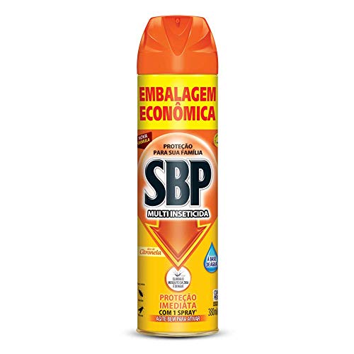 SBP Multi Inseticida Aerossol Óleo de Citronela Embalagem Econômica, Laranja, SBP, 380ml