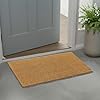 Fab Habitat Modern Non Slip Doormat - Durable, Thin - Natural Coir & Rubber - Entryway, Front Door, Porch, Patio - Minimalist Natural (18" x 30" Non-Slip) #1
