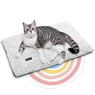 Mora Pets Tappetino riscaldante gatto Coperta autoriscaldante Cuscino per gatti e cani Tappeto riscaldante Senza elettricità e batterie Coperta termica Rimovibile e Lavabile 61 x 45 cm