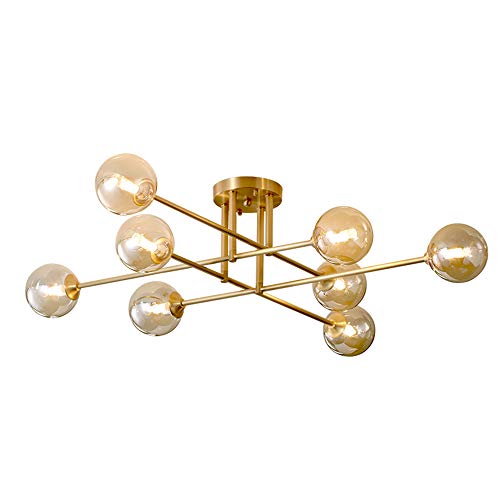 Lustre moléculaire suspension magique luminaire plafonnier design nordique 8 lampes salon