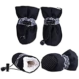 🐾3.【Material】Las botas para perros antideslizantes están hechas de materiales de alta calidad, la superficie es impermeable, además de terciopelo para mantenerse caliente, lavable y duradero.