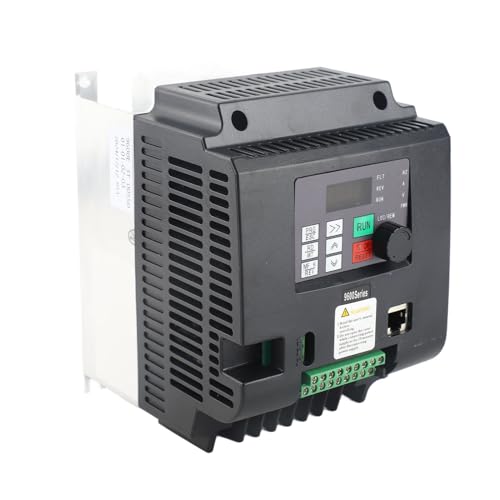 Hyuduo Convertidor de Frecuencia Solar Fotovoltaica de 5,5 KW, Entrada Trifásica de 400-700 V CC, Salida de 0-380 V CA con Controlador MPPT, Variador de Frecuencia para Hogares, Empresas e Industrias