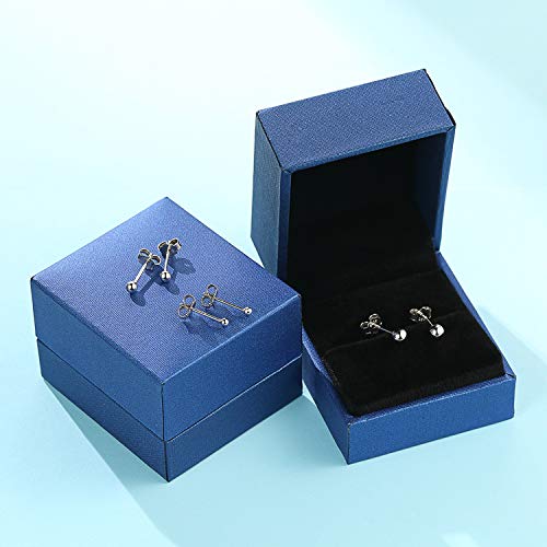 Sterling Silver Ball Stud Earrings Set Of 3 Pairs 2Mm 3Mm 4Mm Tiny Balls Earring Hypoallergenic Jewelry (Silver) #TOP5