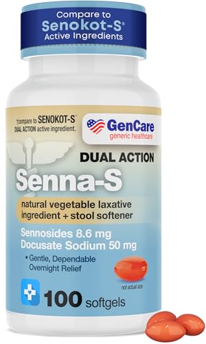 GenCare Senna-S Stool Softener, 100 Softgels