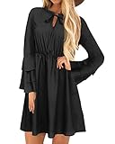 YOINS Damen Sommer kleider füllt die Casual und Modern. Die lockere, schlichte Strickkleider für Damen zeigt Sie elegant. Die schmale Passform des Oberkörpers von den Sommerkleid Damen zeigt Ihre sexy Figur. Cocktailkleid geeignet für Urlaub . Der Stoff ist schön weich und luftig und passt Ihren Körper perfekt.