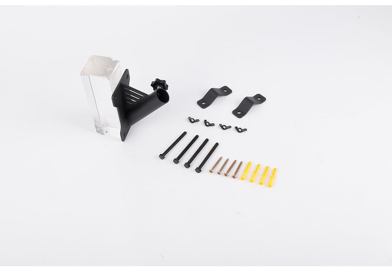 METERXITY Fahnenmastclips 4er-Set – Aus Edelstahl, Verstellbar 0,2-0,5 Zoll, Mit Haken