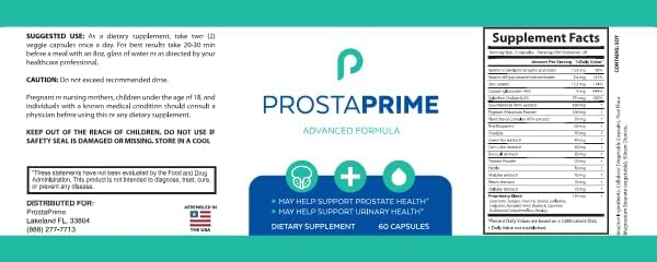 Miniatura 8 de Cápsulas para la salud de la próstata para hombres, apoyo natural de la vejiga y flujo urinario con palma enana, raíz de ortiga y pigeo, 1 paquete