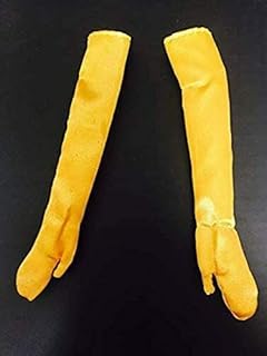 Di Guantes de disfraz de Bella de la Bella de la Bella de la Bella de 6,35 cm, color amarillo, para muñeca clásica