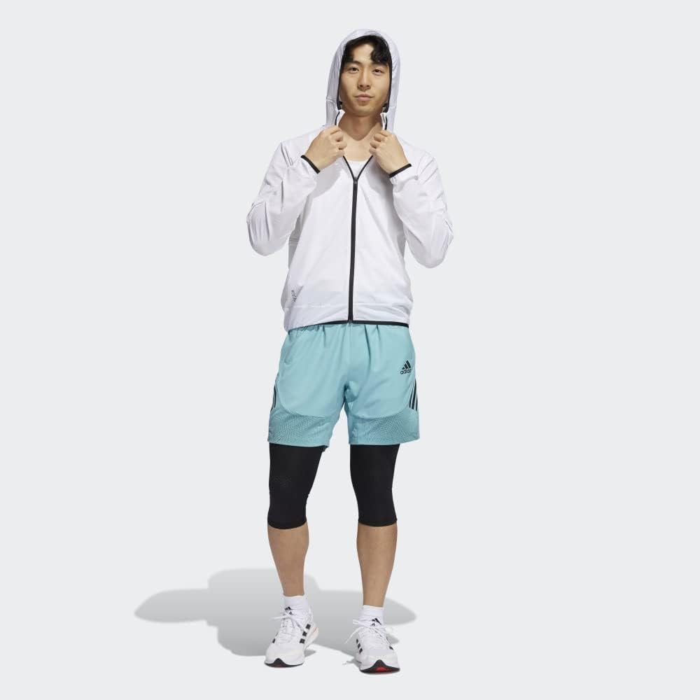 adidas Mens Training Heat.Rdy Warrior Light Woven Track Jacket, White - Image 7