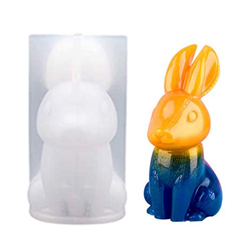 Lifemaison Silikonform Epoxidharz 3D-Tierharz-Resin Harzformen Schön Kleintieranhänger Spielzeug Geschenk Anhänger Juwel für DIY Kunsthandwerk Dekoration(Hase,M) Cover