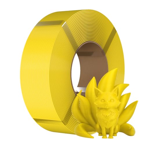 eSUN PLA Basic Refill Filament Yellow 1.75mm 1KG 3D Printer Filament No Spool PLA Refilament Suitable for Bambu Lab and 
