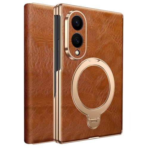 �K�p�Ώ�Samsung Galaxy Z Fold 8/Fold8 Ultra�p���b�L�P�[�X�A�{�v�t���b�v | ��]�����O�J�o�[���C���d�C���b�L�S�[���h�G�b�W���C�g�����ϏՌ��I�C�����b�N�X�p�^�[���V�F��,�I�����W�F,Fold 8 Ultra