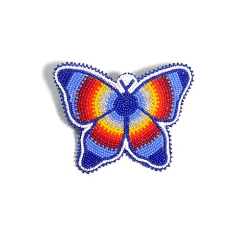 Beaded Hair Clips Native American Style Handmade Collection (Butterfly (Blue Multi)) Cover