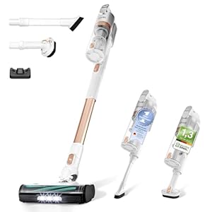 Levoit-Akku-Staubsauger-Laufzeit-fuer-75-Staubsauger-Kabellos-4-in-1-Vacuum-Cleaner-999-Prozent-Filterleistung-Anti-Tangle-Fuer-TierhaareTeppicheHartboedenAuto-LVAC-200-Gold