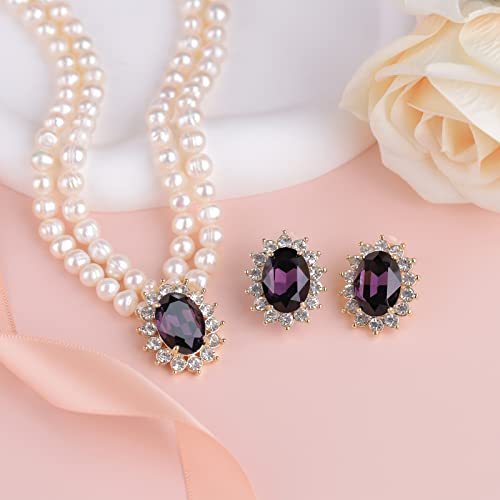 Sisslia Amethyst Jewelry Sets For Women Pearl Jewelry Set For Women Freshwater Pearl Necklace Jewelry Sets For Women #TOP2