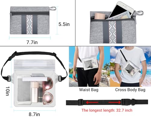 Image of IBFUN Neoprene Tote Bag Large Beach Bag for Women Pool Gym Tote Bag Travel Tote Bag