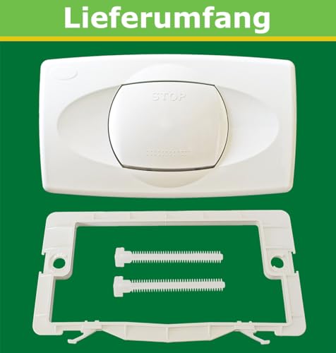 LIV Drückerplatte zu Isosan Unterputzspülkasten mit 1-Mengen-Spülung (Start/Stopp), weiß