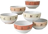 hochwertiges Porzellan CreaTable 10814, Serie Nature, Geschirrset Müslischalen Set 6 teilig