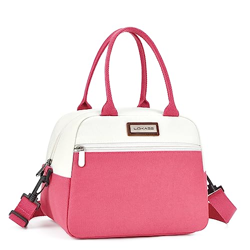Utotebag Lunch Box For Women Insulated Canvas Lunch Bags For Adults Cute Stylish Lunch Bag Reusable Lunch Tote Leak-Proof Cooler Bag With Shoulder Strap For Teacher Nurse Work, Office, Beach, Picnic #TOP13