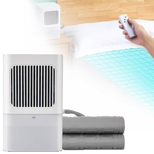 Matelas Refroidi à l'Eau, 160x140cm Refroidisseur Lit Twin Tapis Rafraîchissant Électrique, Circulation d'Eau, 1.7L Silencieux Ventilateur pour Matelas avec...