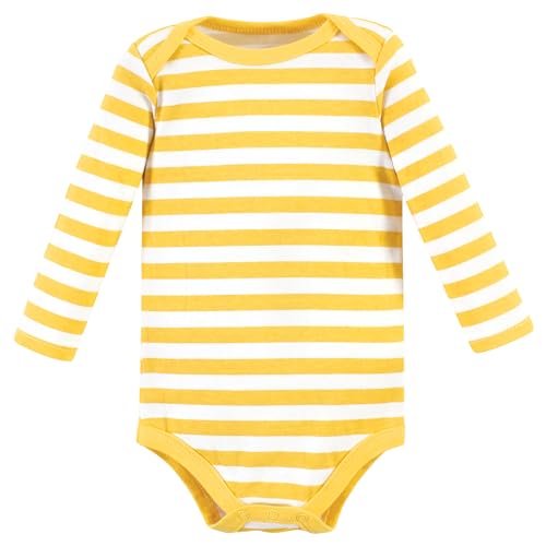 Image of Hudson Baby baby-boys Cotton Long-sleeve Bodysuits 5-pack