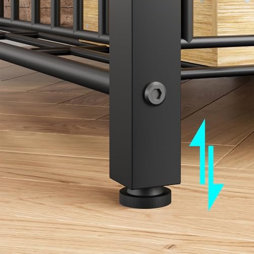 Garvee Mueble microondas Cocina con Gran Capacidad,Estantería 5 Niveles para Microondas de Cocina,con 6 Ganchos para Especias y Organizador de Ollas,60 * 40 * 146 cm(Marrón) - imagen 7