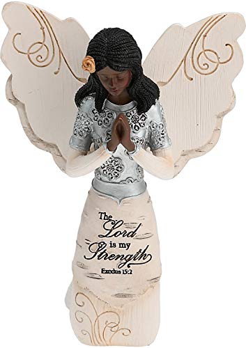 Elements 82324 Prayer Collectible Figurine Ebony Kneeling and Praying Angel 5-1/2-Inch
