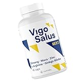 VIGOSALUS para Hombres - Dosis Alta - Más Fuerza + Duración - Maca, Tribulus Terrestris, Ginseng, L-Arginina, Ginkgo Biloba y Zinc - 90 Cápsulas