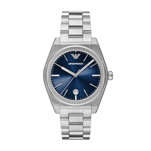 Emporio Armani Mens Three-Hand Date Stainless Steel Watch (Model: AR11620)