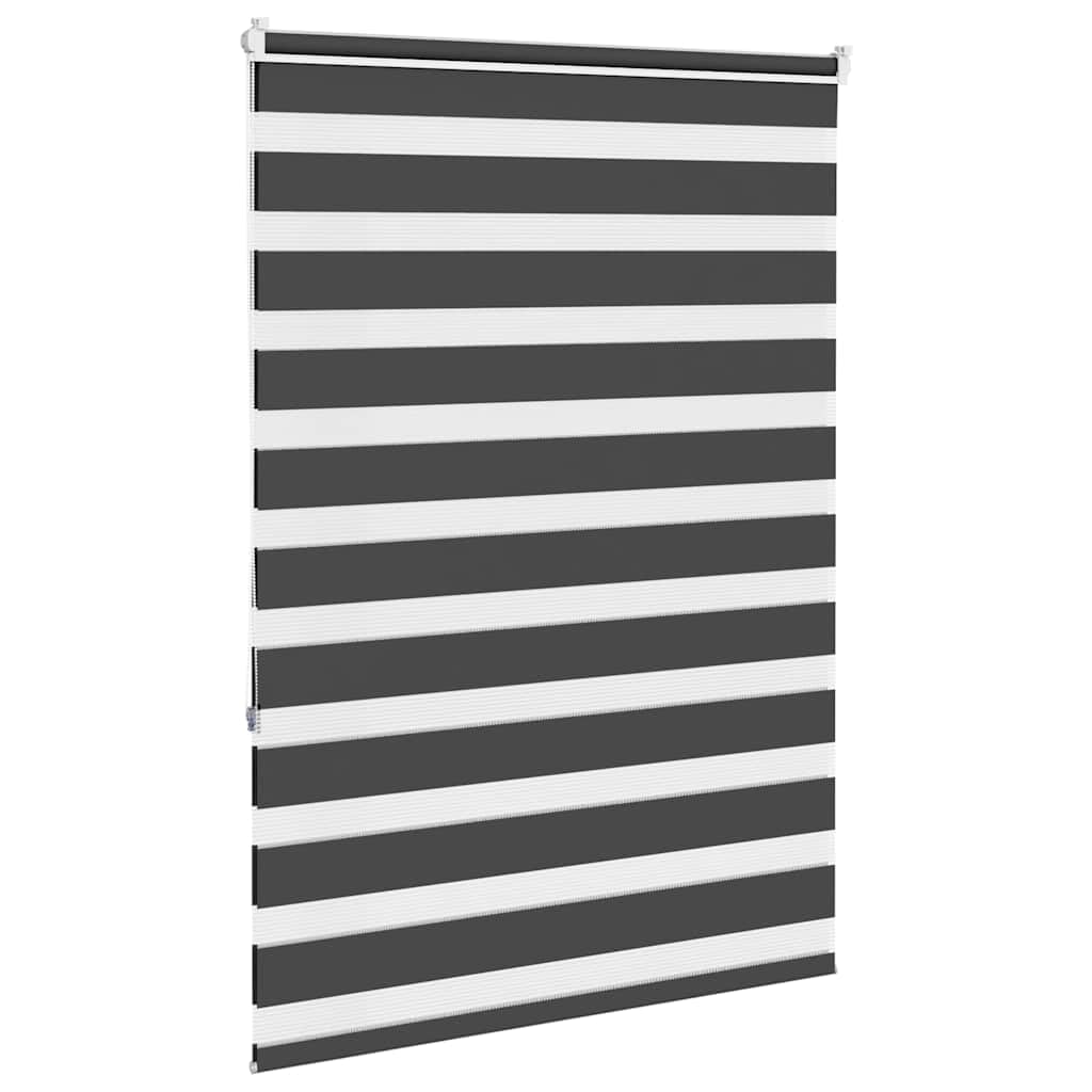 Tenda a rullo zebrata, 105 x 150 cm, in poliestere | Doppio strato traslucido, opaco, montaggio senza foratura, catena regolabile, facile da pulire