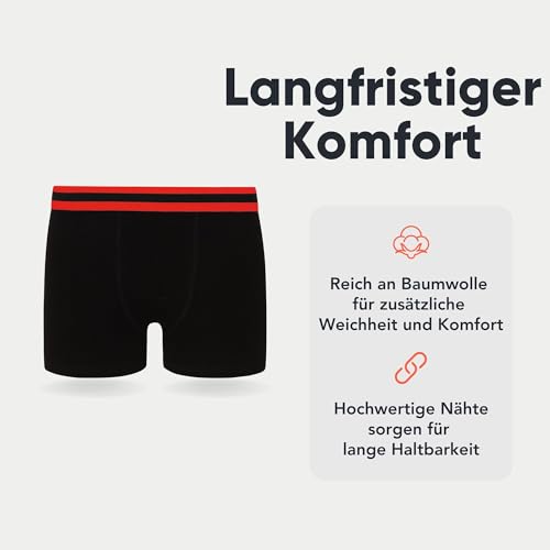 FM London Jungen Hipster Boxershorts (8er Pack) Boxer Shorts, Schwarz, 9-10 Jahre EU