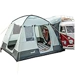 Skandika Pitea Mini-van Campervan Tent Awning 4 Person Man, Vehicle Car Extension, with 4 Entrances, Mosquito Mesh, Freestanding, 300x300cm in size with 225cm Height & Sewn-In Groundsheet