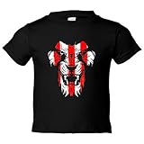 Entrega rápida a tu casa Camiseta bebé cara león colores para aficionados del fútbol de Bilbao - Negro, 1 año
