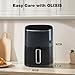 OLIXIS Air Fryer 6 Quart with Window Square Air Fryer 12-in-1 Air Fry, Roast, Reheat, Dehydrate, Bake, Steam, Fries, Custard, Chicken, Wings, Sea Food, Vegetabels,400F Grey