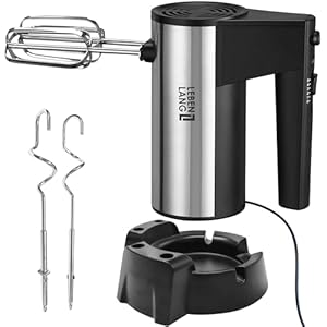 LEBENLANG 400W Handmixer mit Standhalterung