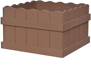 DIGBYS WPC - Cama elevada para jardín (40 x 40 x 25 cm), color marrón