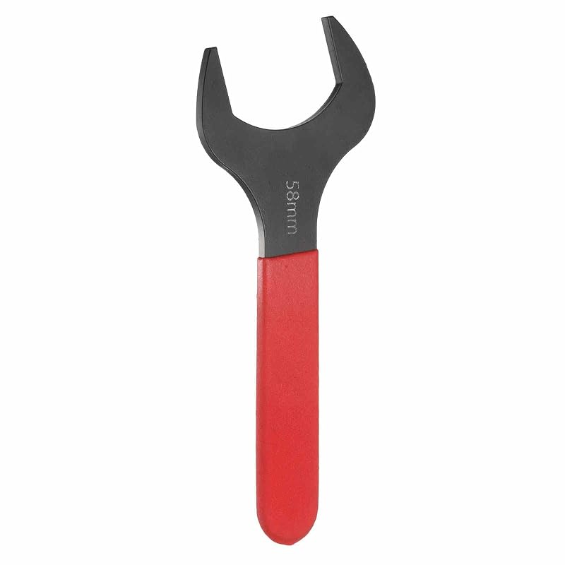 Chave de Boca Simples HARFINGTON 58 mm Métrica com Ângulo de 15°, Cabeça Plana e Haste Vermelha para Reparo Automotivo e Montagem